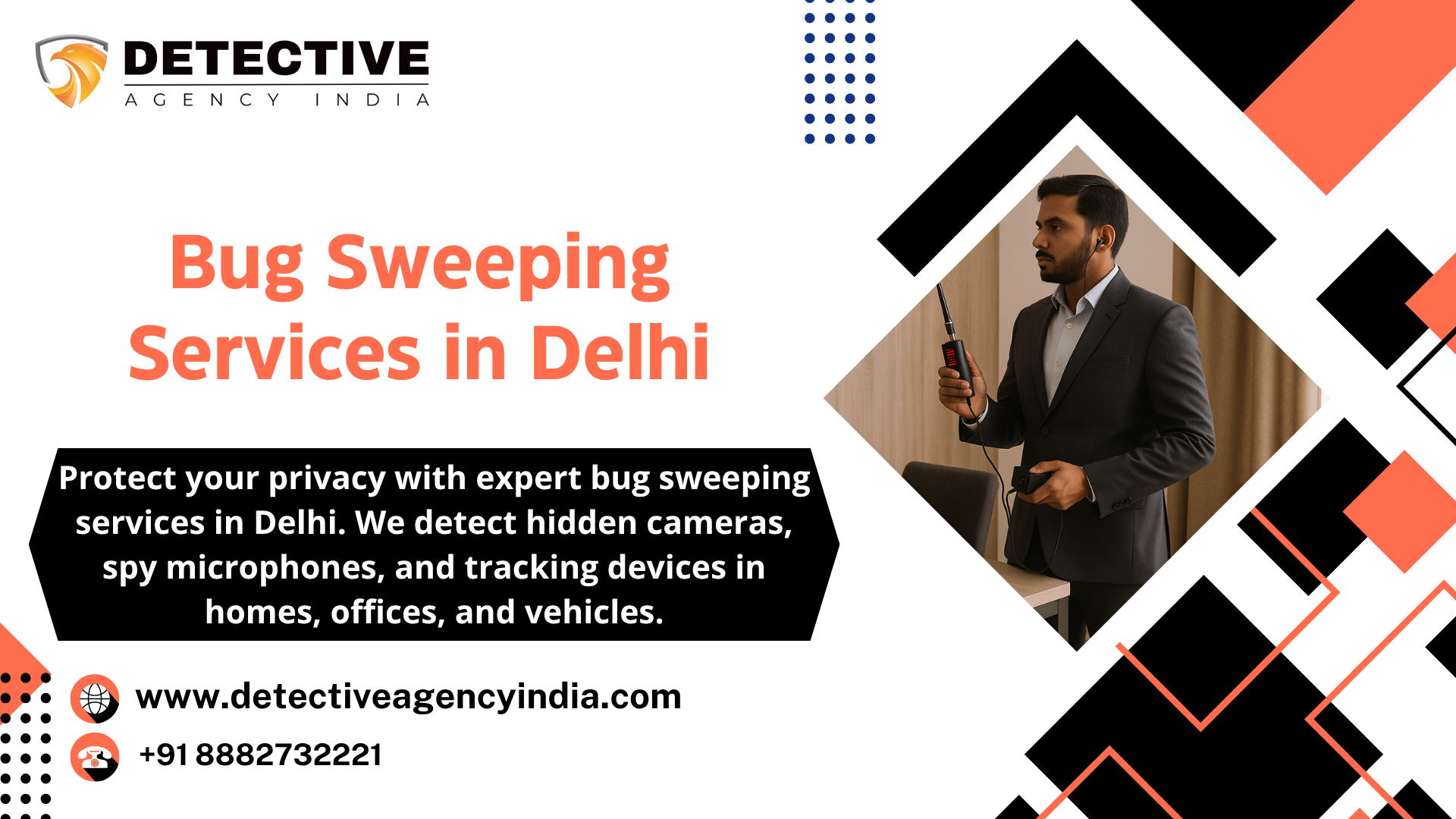 Bug Sweeping Services in Delhi – Detect Hidden Cameras & Devices