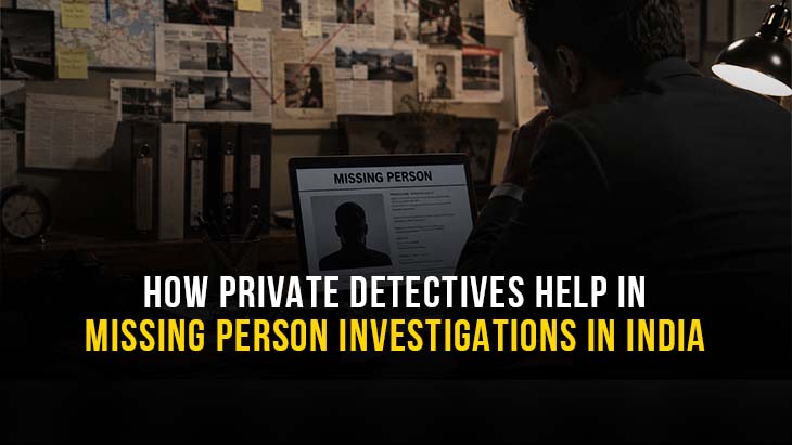 Private detective conducting a missing person investigation through surveillance and evidence analysis