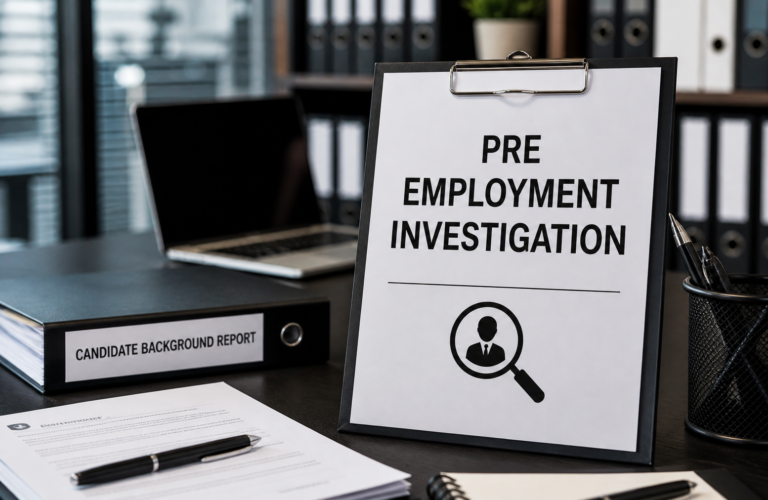 Pre-employment investigation
