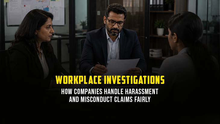 HR investigator meeting with employee to review a workplace harassment complaint